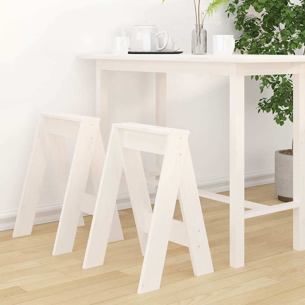 Vidaxl krukken 2 st 40x40x60 cm massief grenenhout wit