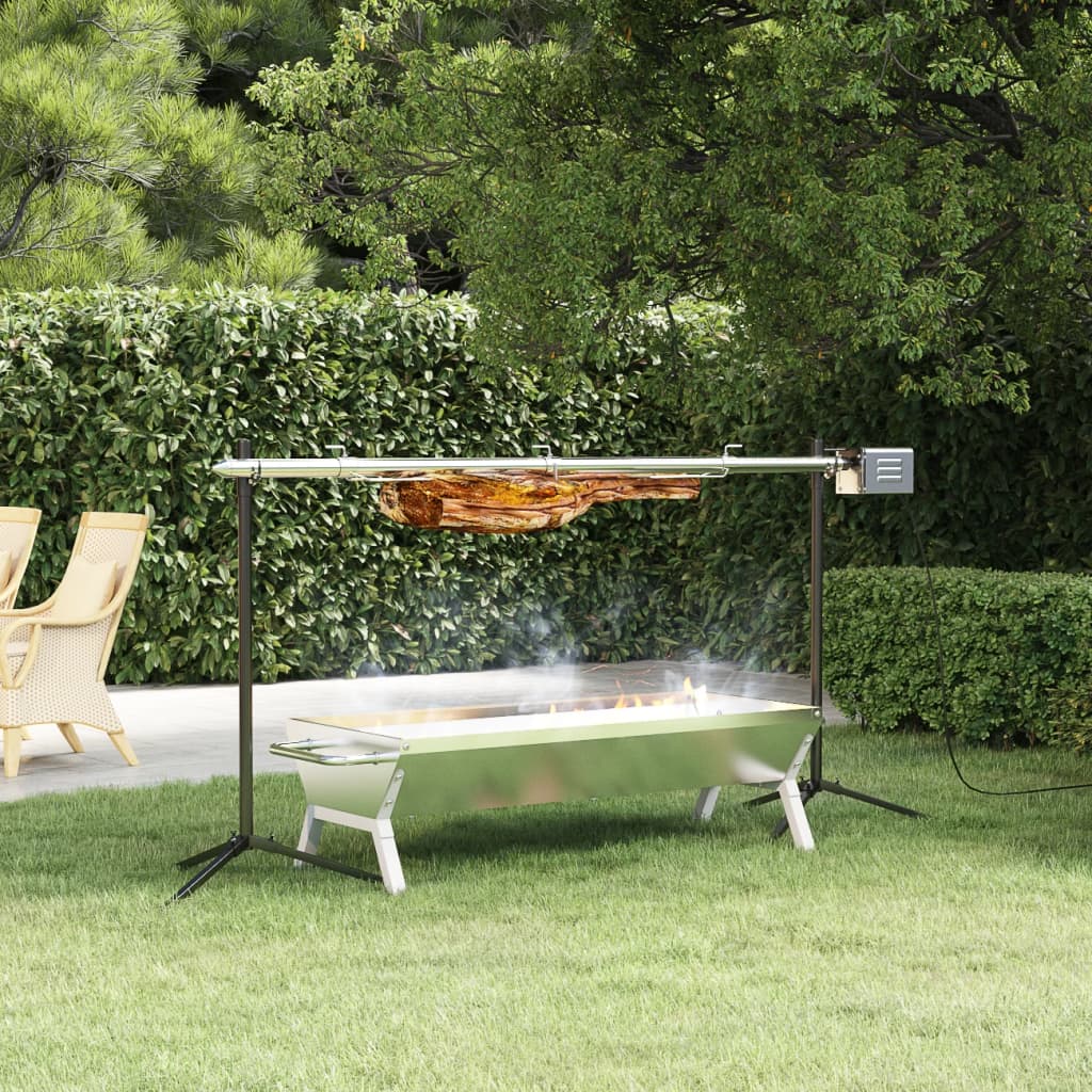 Vidaxx automatisk grill med motor 150x46,5x82,5 cm rustfrit stål