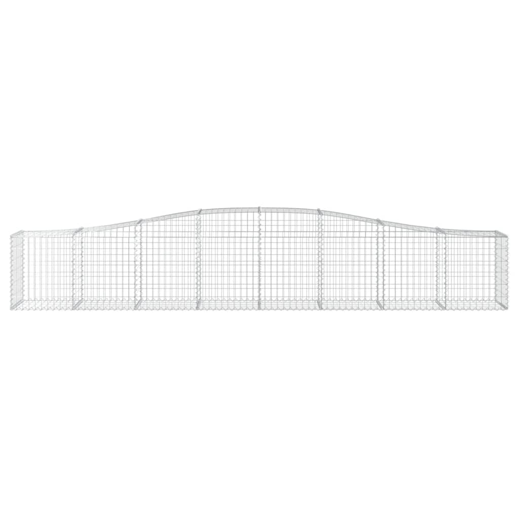 Vidaxl Gabion hvælvede 400x50x60 80 cm galvaniseret jern