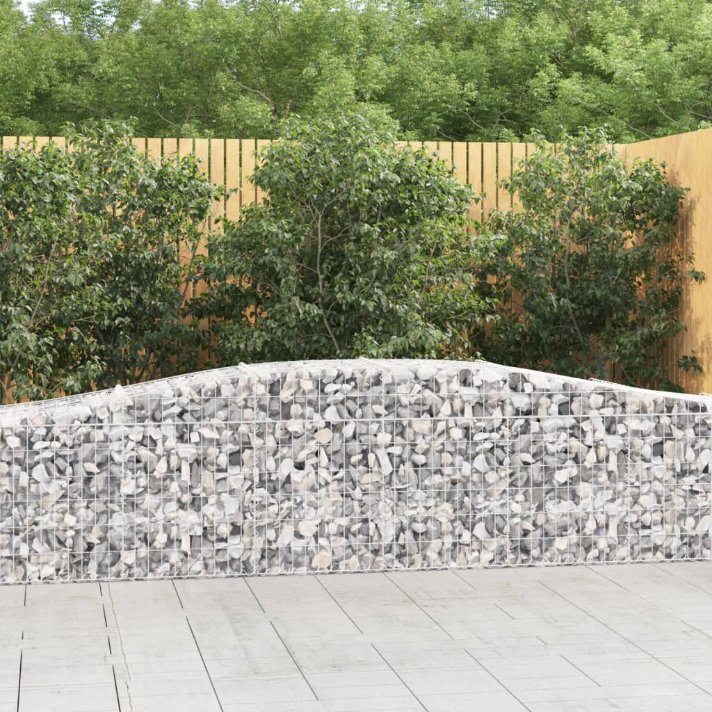 Vidaxl Gabion hvælvede 400x50x60 80 cm galvaniseret jern