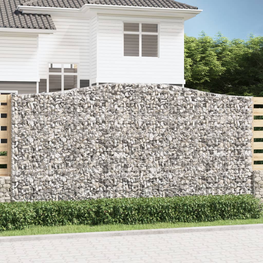 Vidaxl Gabion hvælvede 400x50x200 220 cm galvaniseret jern