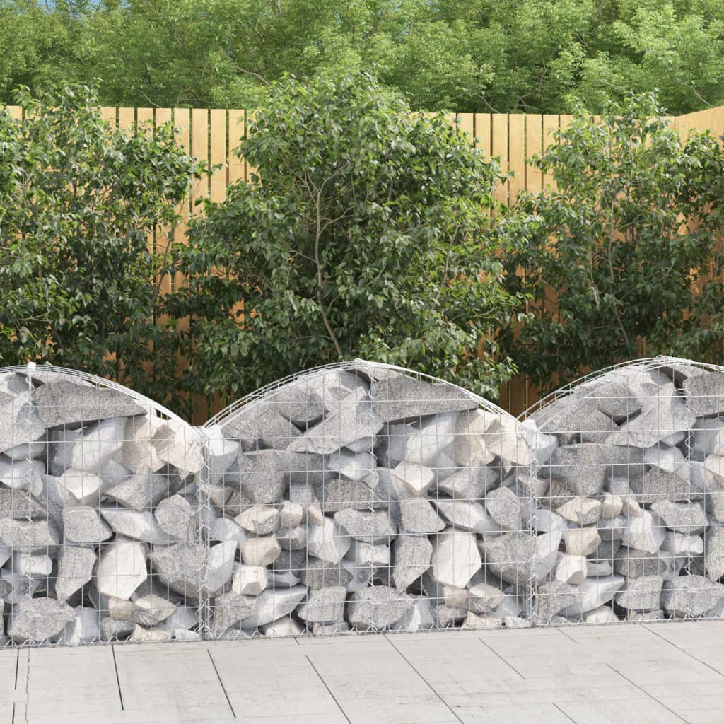 Vidaxx Gabion hvælvede 100x30x60 80 cm galvaniseret jern