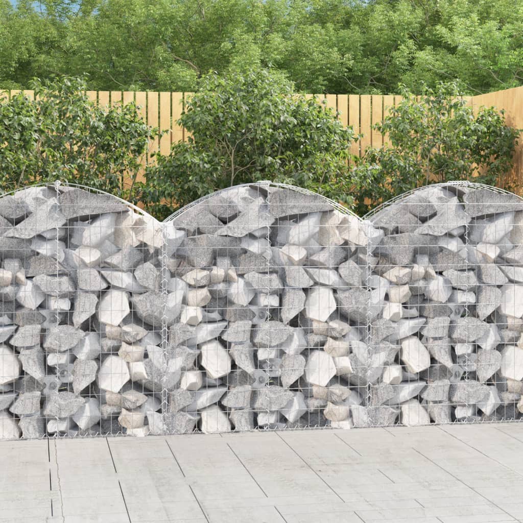 Vidaxx Gabion hvælvede 100x30x100 120 cm galvaniseret jern