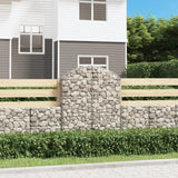 Vidaxx Gabion hvælvede 100x30x120 140 cm galvaniseret jern