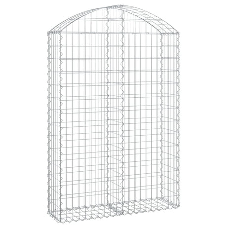 Vidaxx Gabion hvælvede 100x30x140 160 cm galvaniseret jern
