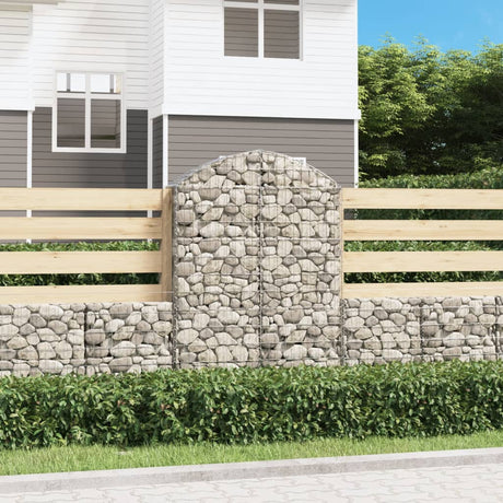 Vidaxx Gabion hvælvede 100x30x140 160 cm galvaniseret jern