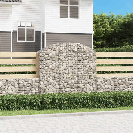 Vidaxx Gabion hvælvede 150x30x140 160 cm galvaniseret jern