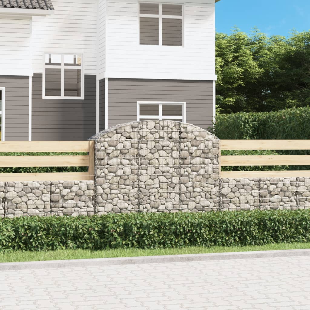 Vidaxx Gabion hvælvede 150x50x120 140 cm galvaniseret jern