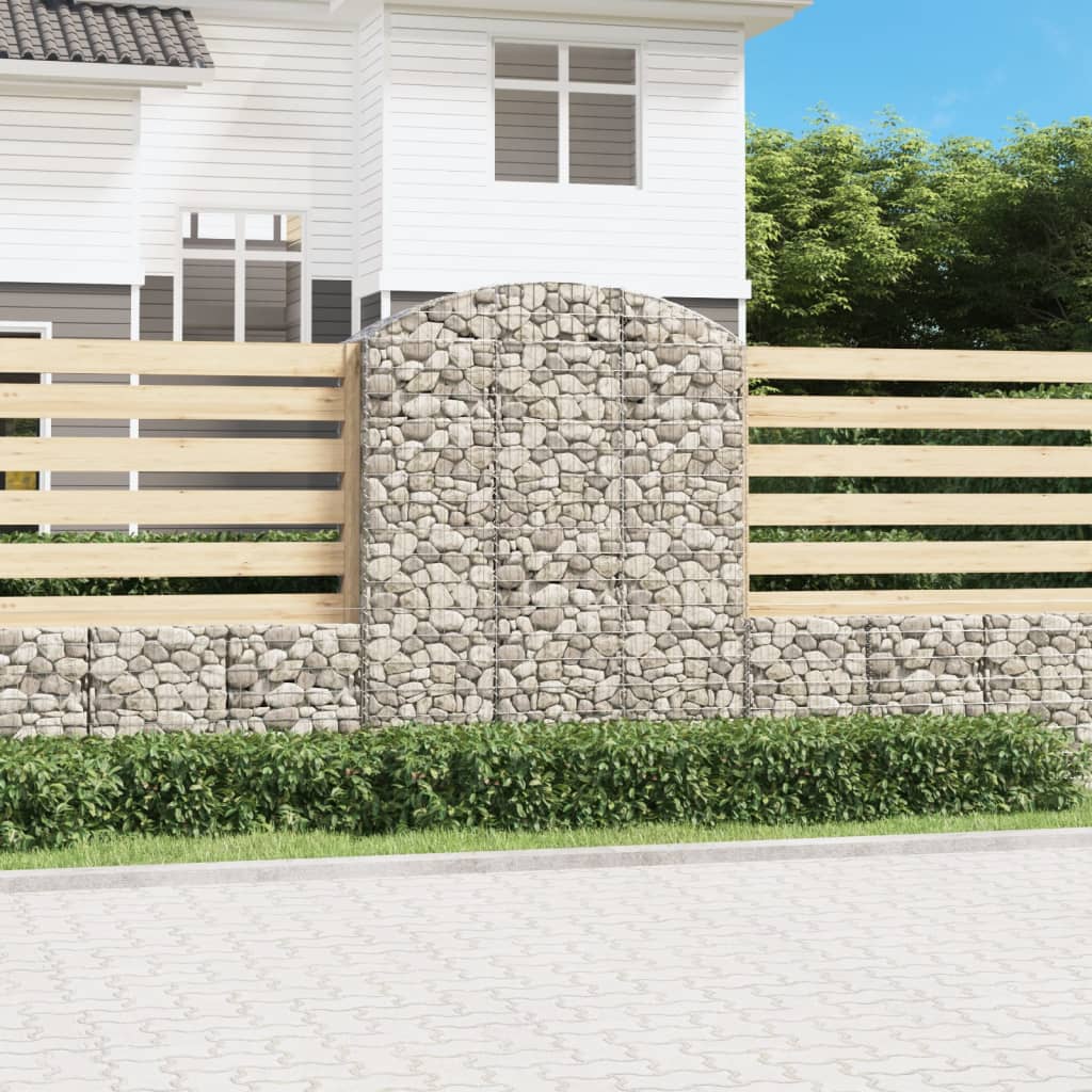 Vidaxl Gabion hvælvede 150x50x180 200 cm galvaniseret jern