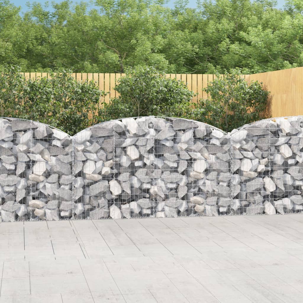 Vidaxx Gabion hvælvede 200x30x100 120 cm galvaniseret jern