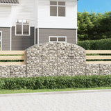Vidaxx Gabion hvælvede 200x30x120 140 cm galvaniseret jern