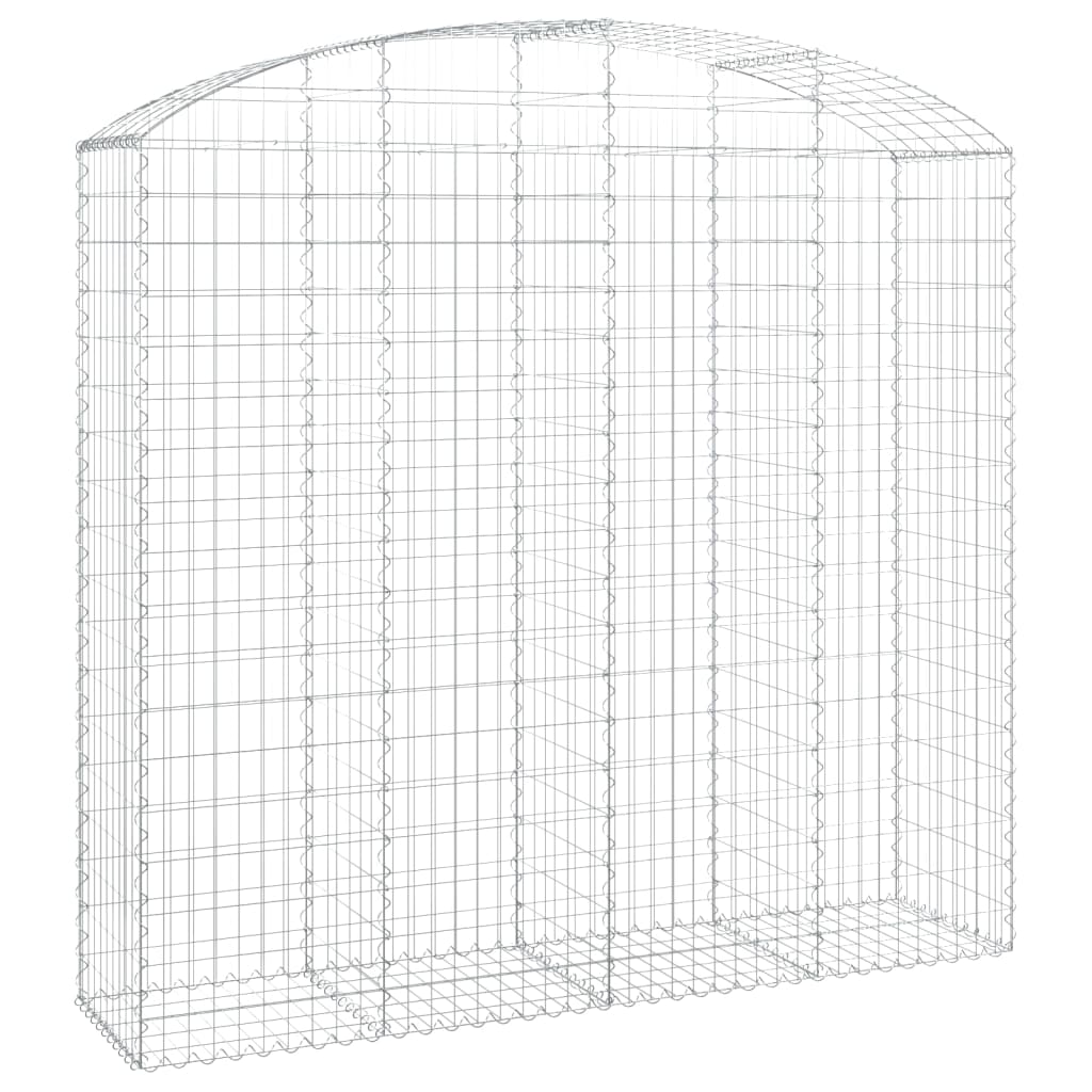 Vidaxl Gabion hvælvede 200x50x180 200 cm galvaniseret jern