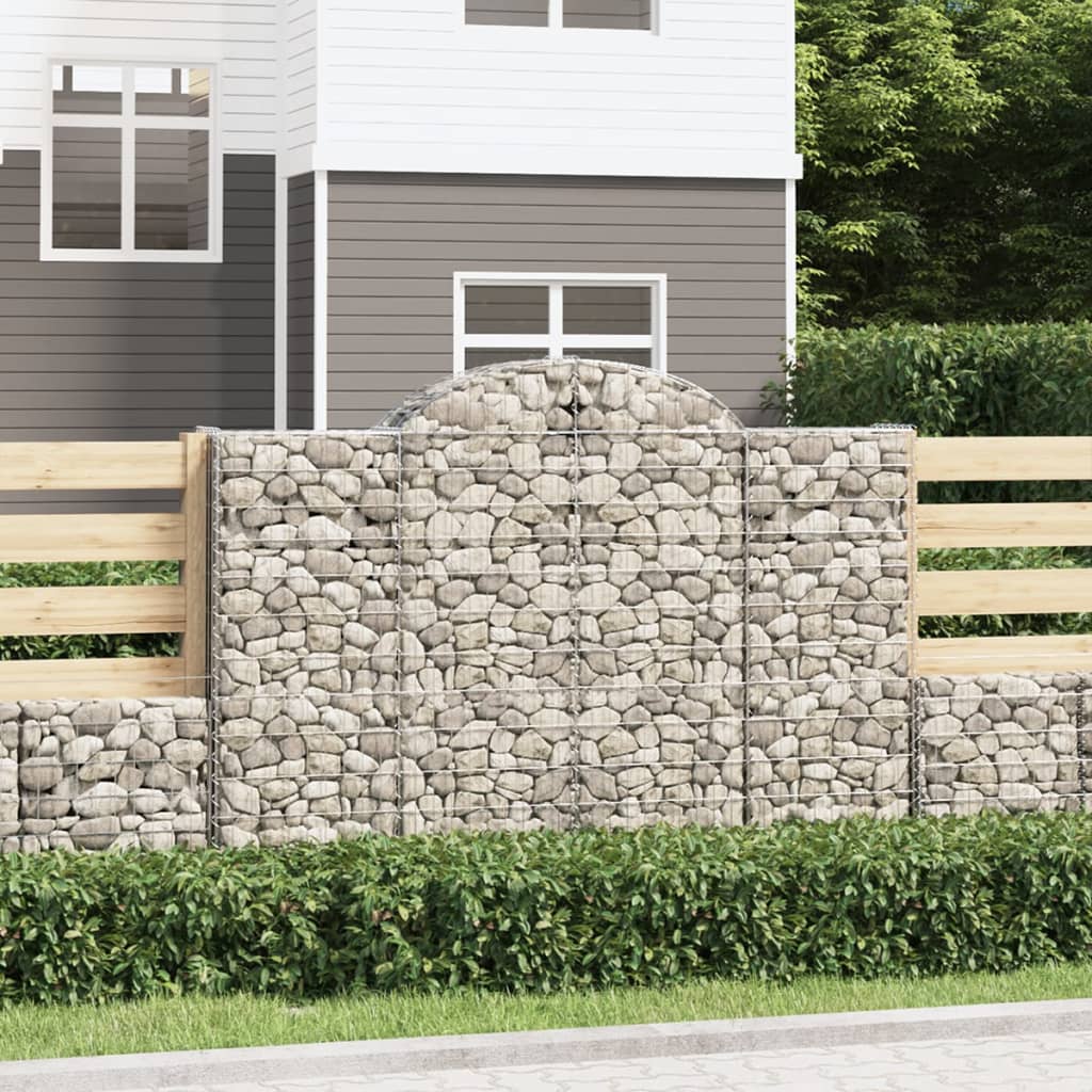 Vidaxx Gabion hvælvede 200x30x140 160 cm galvaniseret jern