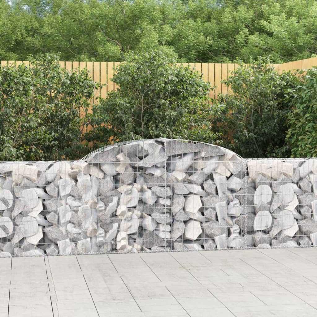 Vidaxx Gabion hvælvede 300x30x80 100 cm galvaniseret jern