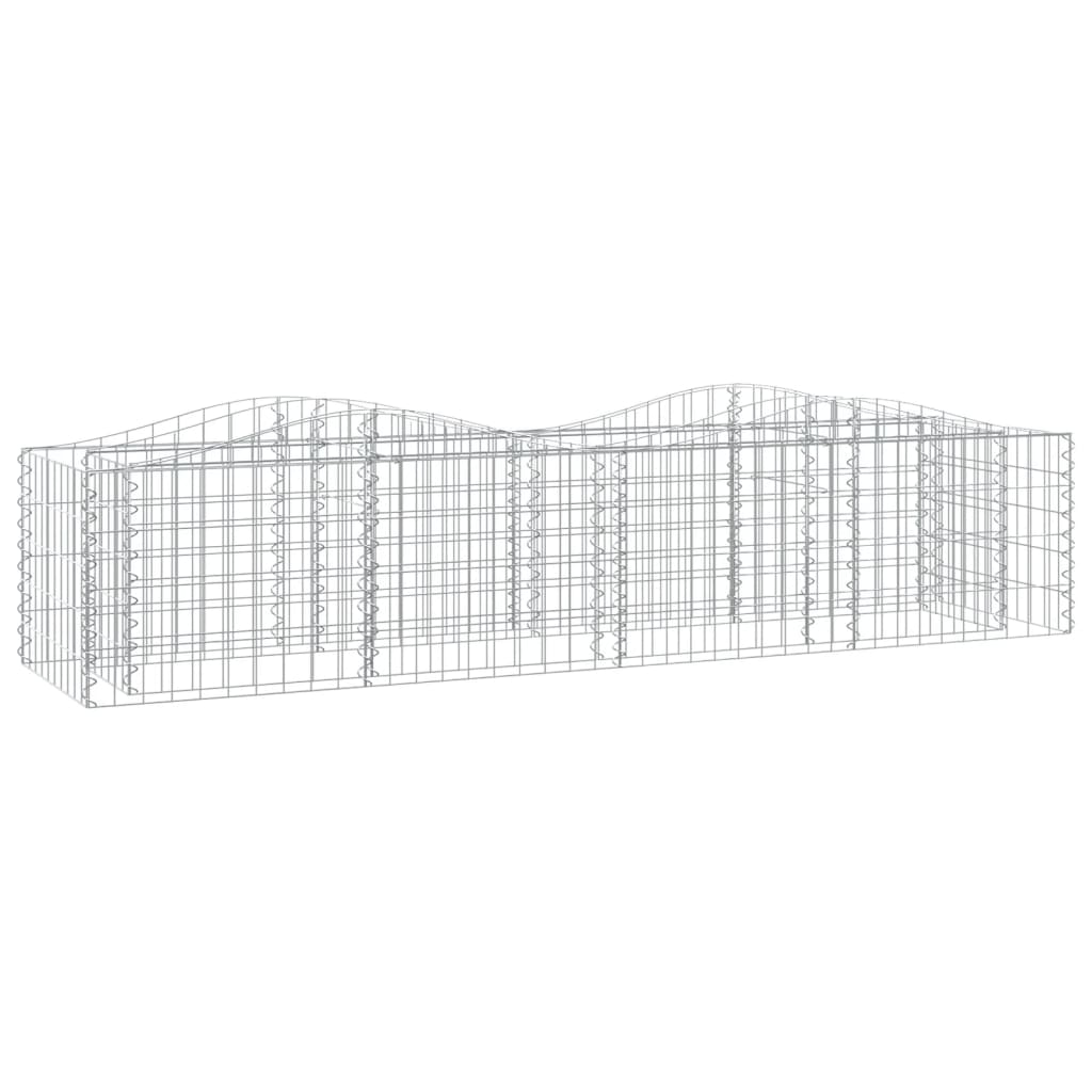 Vidaxx Gabion hvælvede hævet 200x50x50 cm galvaniseret jern