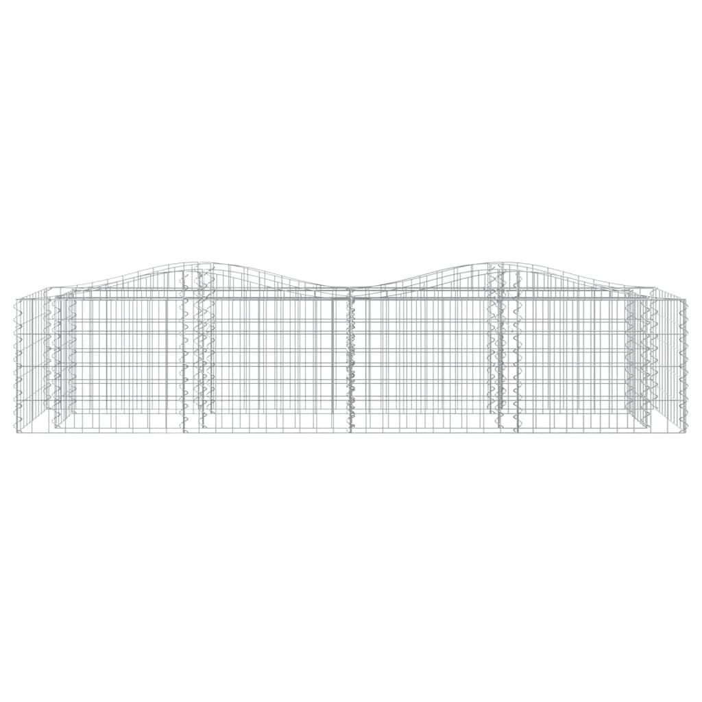 Vidaxx Gabion hvælvede hævet 200x50x50 cm galvaniseret jern