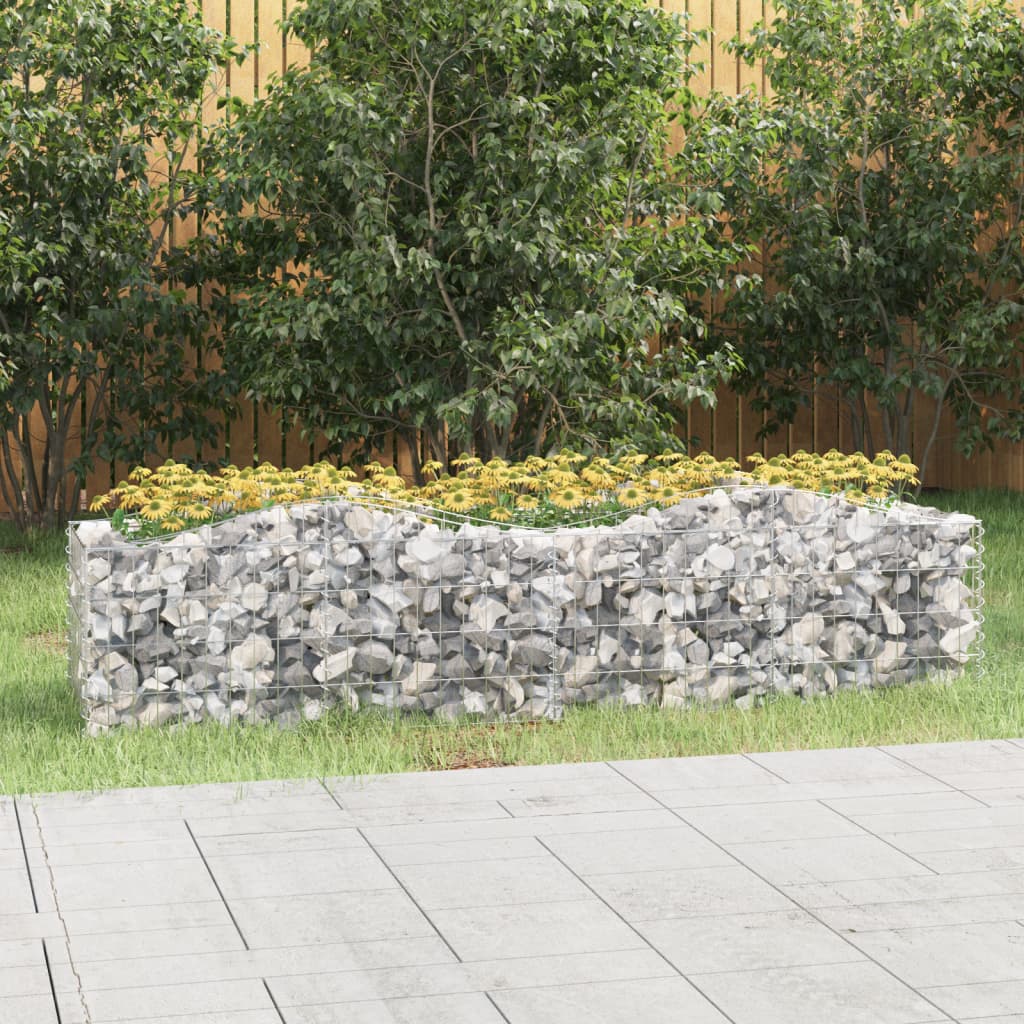Vidaxx Gabion hvælvede hævet 200x50x50 cm galvaniseret jern
