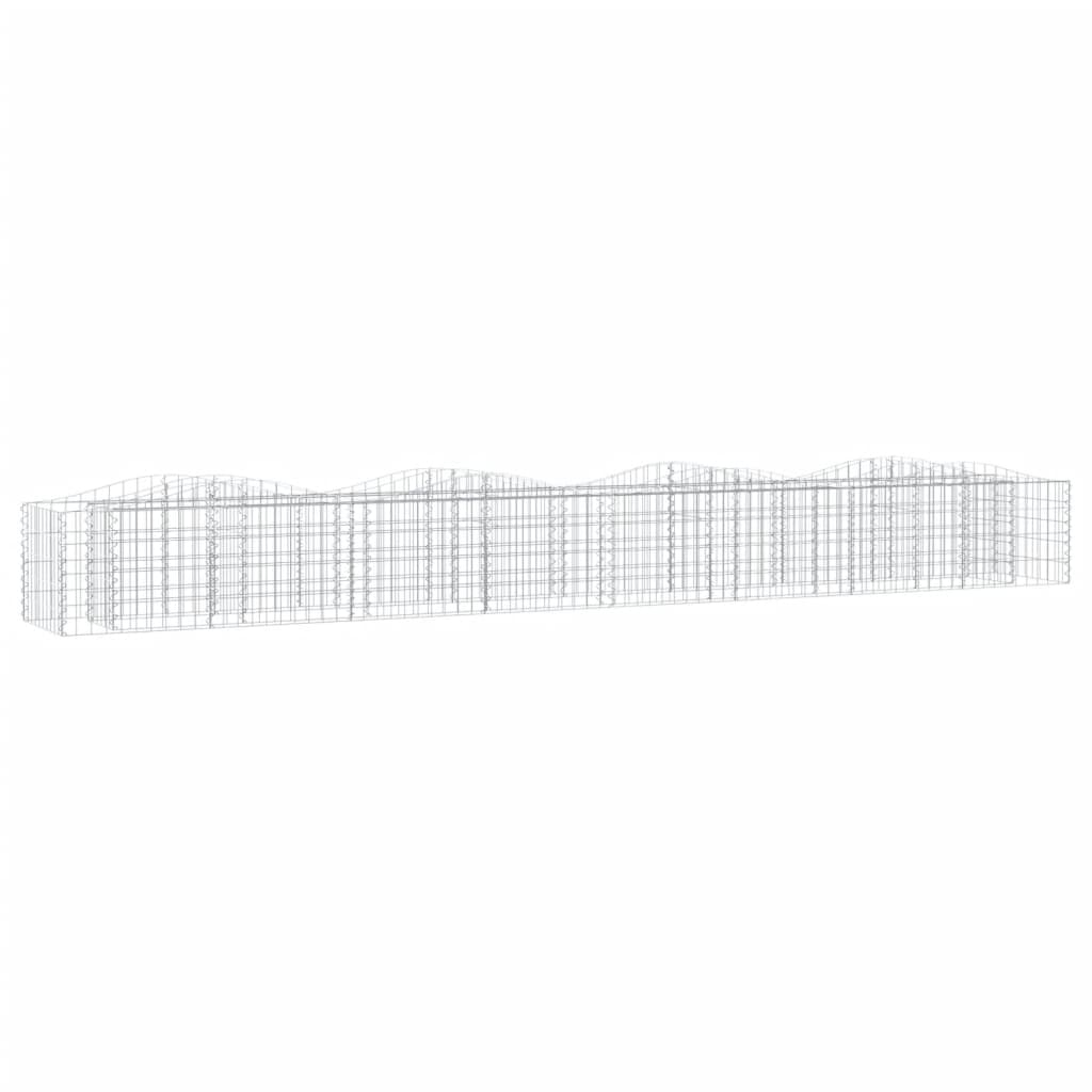 Vidaxx Gabion hvælvet hævet 400x50x50 cm galvaniseret jern