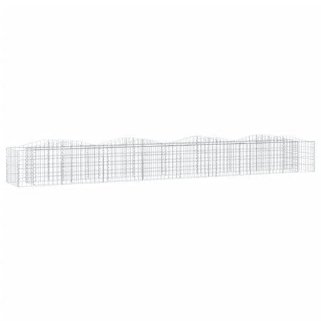 Vidaxx Gabion hvælvet hævet 400x50x50 cm galvaniseret jern