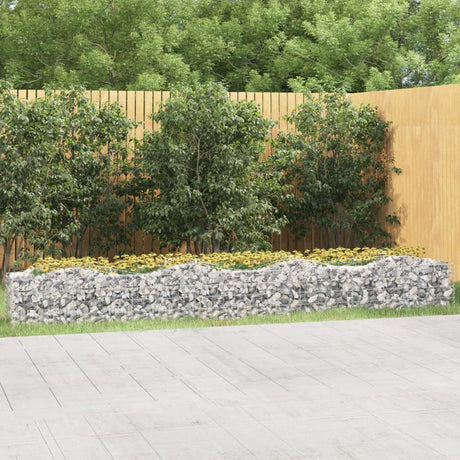 Vidaxx Gabion hvælvet hævet 400x50x50 cm galvaniseret jern