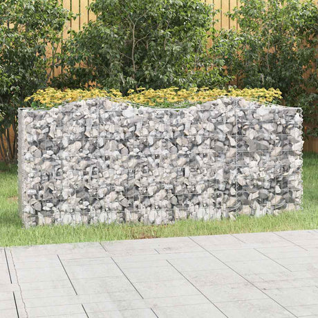 Vidaxx Gabion hvælvede hævet 200x50x100 cm galvaniseret jern