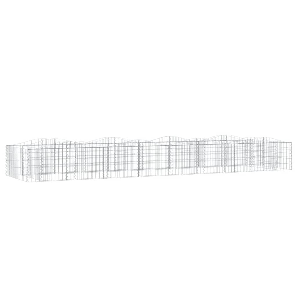 Vidaxx Gabion hvælvet hævet 400x100x50 cm galvaniseret jern