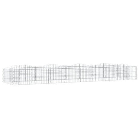 Vidaxx Gabion hvælvet hævet 400x100x50 cm galvaniseret jern