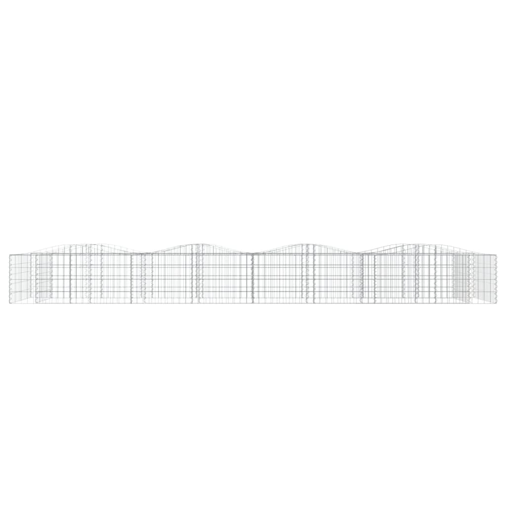 Vidaxx Gabion hvælvet hævet 400x100x50 cm galvaniseret jern