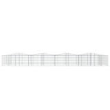 Vidaxx Gabion hvælvet hævet 400x100x50 cm galvaniseret jern