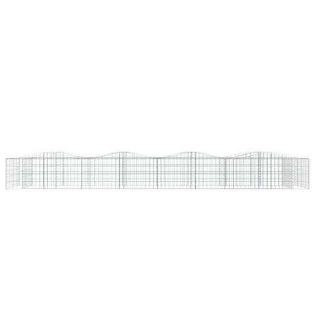 Vidaxx Gabion hvælvet hævet 400x100x50 cm galvaniseret jern
