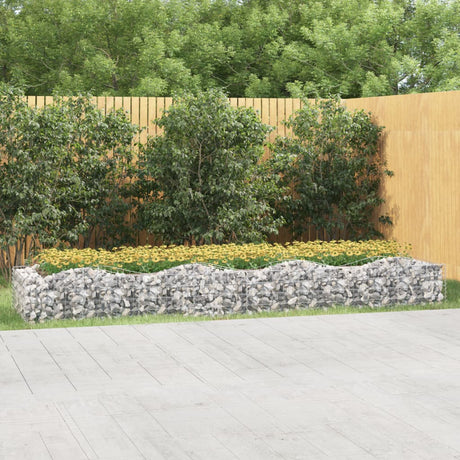 Vidaxx Gabion hvælvet hævet 400x100x50 cm galvaniseret jern