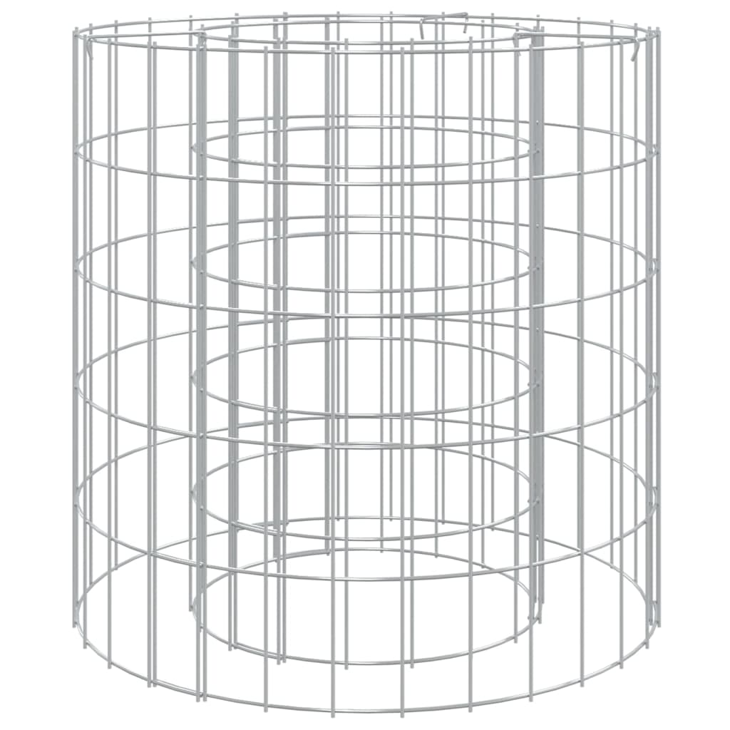 Vidaxl Gabion Fire Pit Ø 50 cm galvaniseret jern