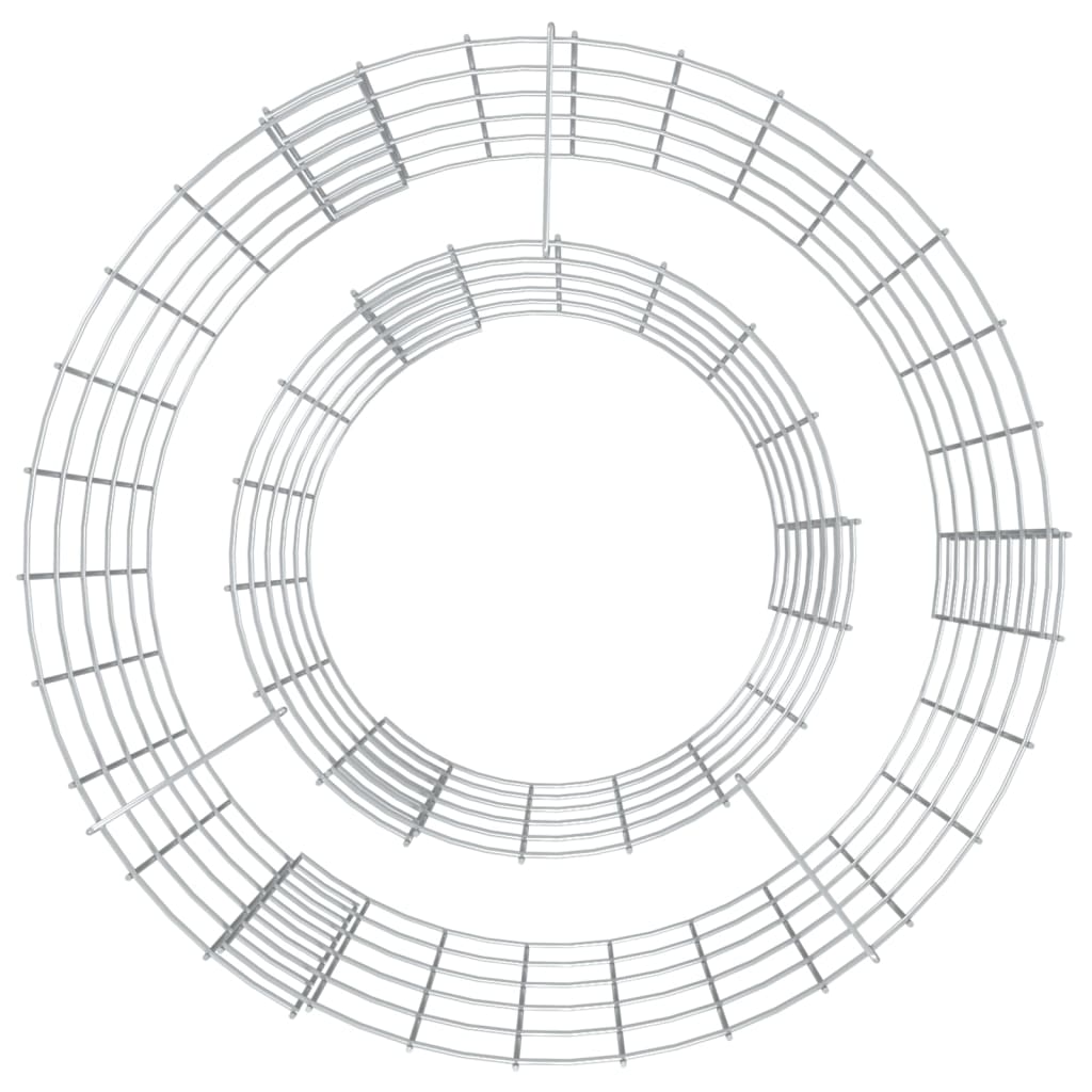 Vidaxl Gabion Fire Pit Ø 50 cm galvaniseret jern