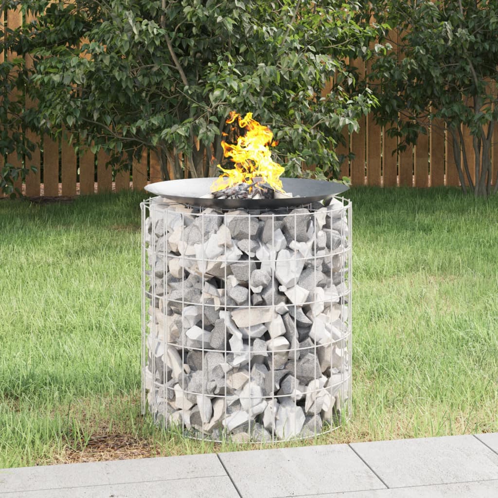 Vidaxl Gabion Fire Pit Ø 50 cm galvaniseret jern