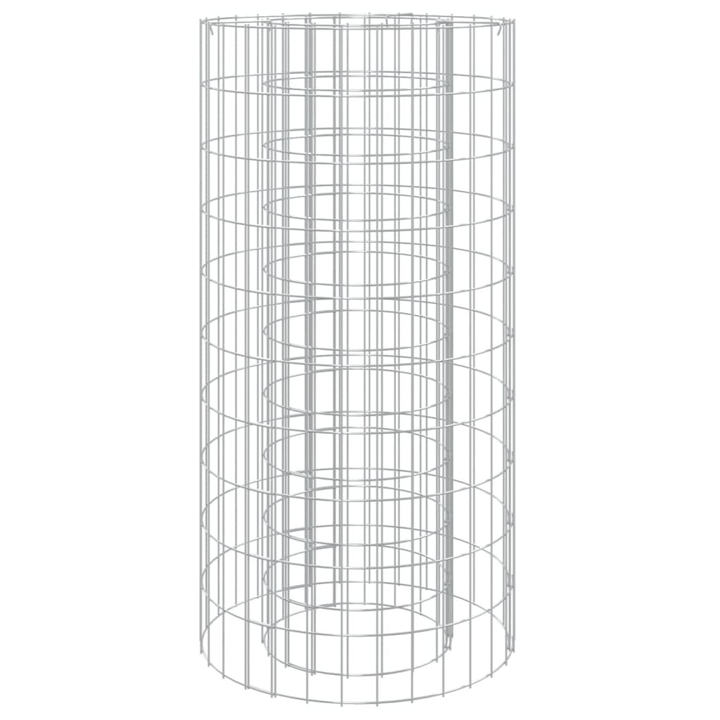 Vidaxl Gabion Fire Pit Ø 50 cm galvaniseret jern