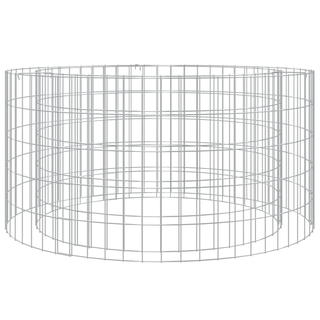 Vidaxl Gabion Fire Pit Ø 100 cm galvaniseret jern