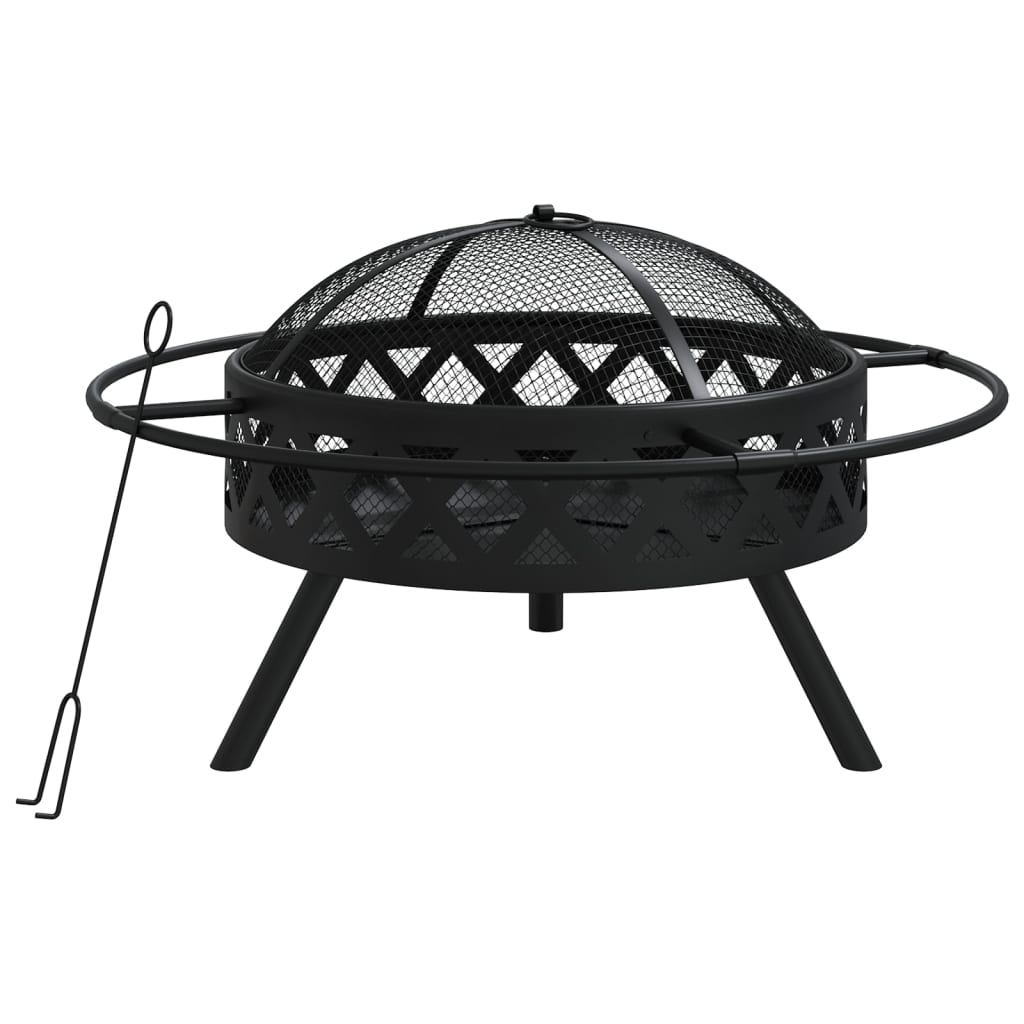 Vidaxl ildgrop med poker XXL 70 cm stål