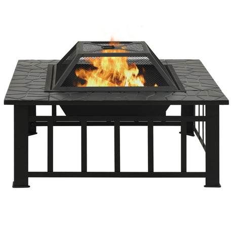 Vidaxl Fire Pit med Poker XXL 79X79X46.5 Stål