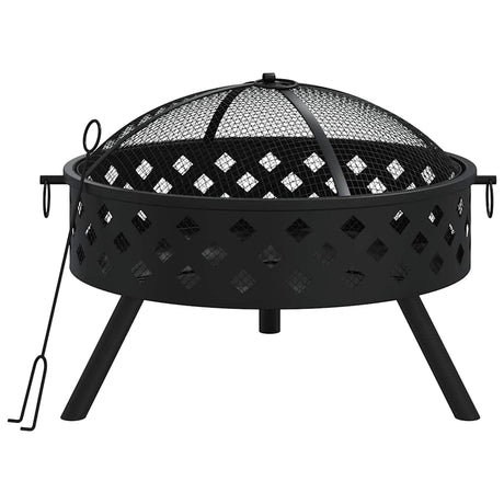 Vidaxl ildsted med poker XXL 58 cm stål