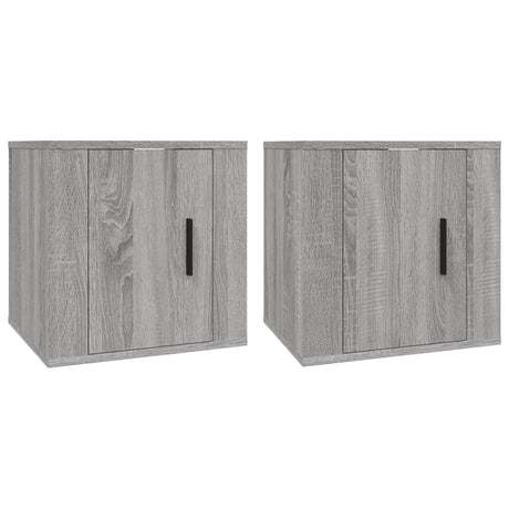 Vidaxl tv-wandmeubels 2 st 40x34,5x40 cm grijs sonoma eikenkleurig