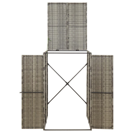 Vidaxx container opbevaring enkelt 70x80x117 cm polyrattangrå