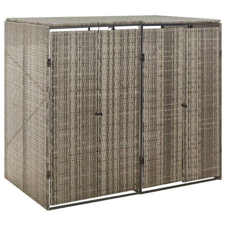 Vidaxx container opbevaring dobbelt 140x80x117 cm polyrattangrå