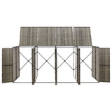 Vidaxl containeropbevaring firedoblet 274x80x117 cm poly rotting grå
