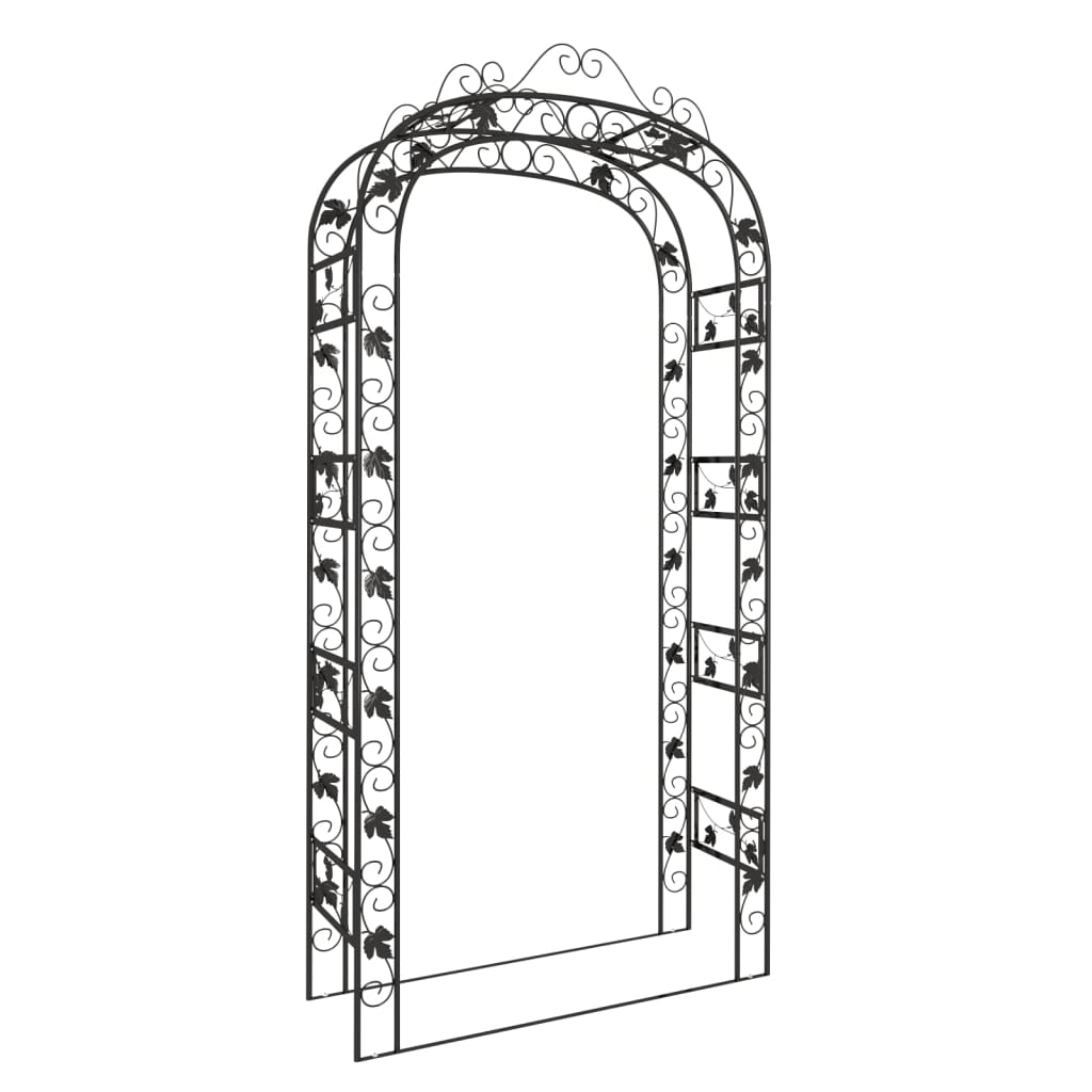 Vidaxl Garden Arch 116x45x240 cm stål sort