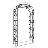 Vidaxl Garden Arch 116x45x240 cm stål sort