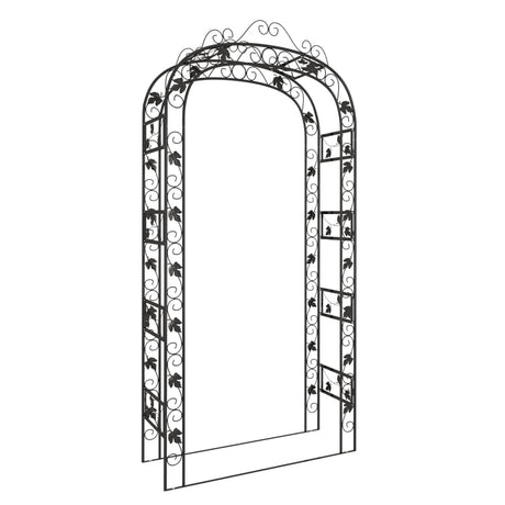Vidaxl Garden Arch 116x45x240 cm stål sort
