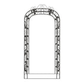 Vidaxl Garden Arch 116x45x240 cm stål sort