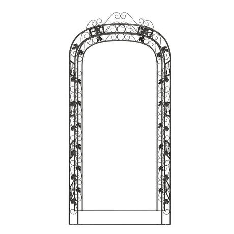 Vidaxl Garden Arch 116x45x240 cm stål sort