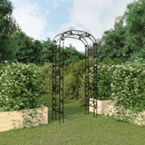 Vidaxl Garden Arch 116x45x240 cm stål sort