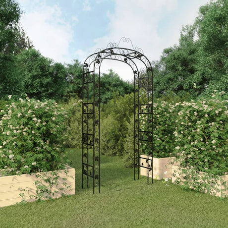 Vidaxl Garden Arch 116x45x240 cm stål sort